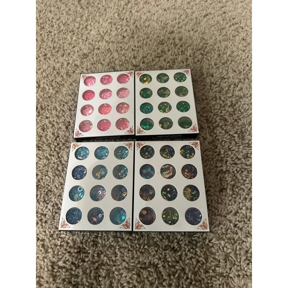 New 4 packs LEOBRO Chunky Glitter, Colors Holographic Chunky Glitter for Crafts,